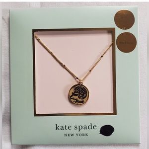 Kate Spade Aries in the Stars Zodiac Necklace Gold.